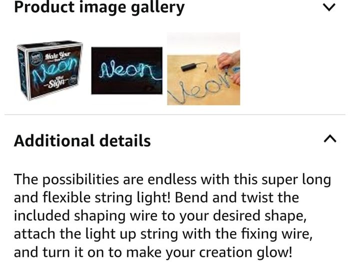 Fizz Creations Make Your Own Neon Sign - 1 Metre Neon Blue String With x3 Different Settings & 3 Metre Shape Wiring - RRP - 18.99