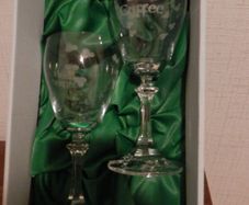 Vintage Pair Of Duiske Irish Whisky Goblets 30 Euro