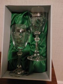 Vintage Pair Of Duiske Irish Whiskey Goblets 26 euro