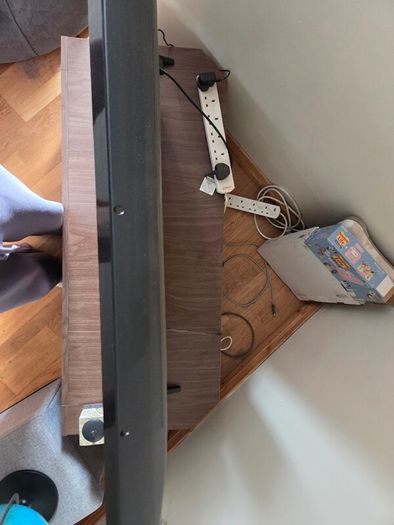 Walnut TV Corner Unit