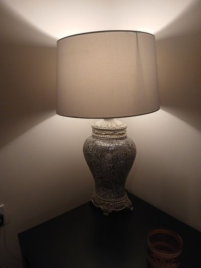 silver lamp