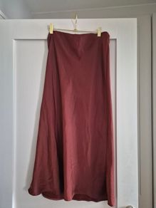 zara satin midi skirt