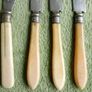 Antique  Knives Ornate Faux Bone Cream Handles Image 3