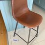 Retro Cognac Counter Bar Stools x 2 Image 4