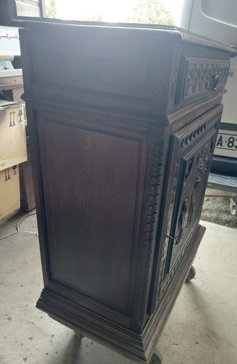 Antique French oak cabinet