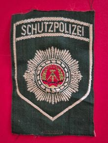 East German, schutzpolizei, uniformed police parch.