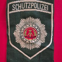 East German, schutzpolizei, uniformed police parch.