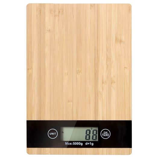 New Digital Bamboo LCD Electronic Kitchen Weighing Balance Scale 5kg / 1g #1255