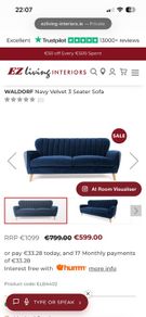 3 seater brand new sofas EZ Living Harper x 2