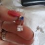 beautiful blue and clear stone earrings Image 3