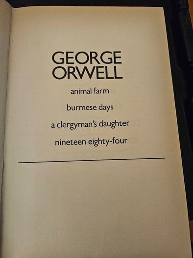 George Orwell Collected Stories Vintage Faux Leather Hardcover Gold Edge 1986.IN GOOD CONDITION. See photos for condition