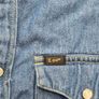 Lee Denim Shirt Pearl Snap Mens Small Image 2