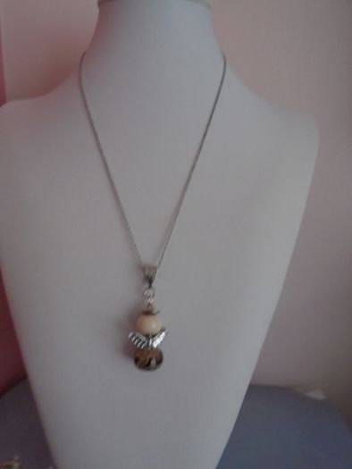 Angel necklace, Jewellery, Necklace. Handmade glass beads,Gift
