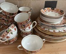 Collection set of vintage and antique porcelain