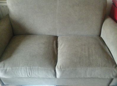 brown plush couch