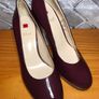 Hogl Ladies Court Shoes Maroon Patent Leather UK4 High Heels EUR37   S-E Image 2