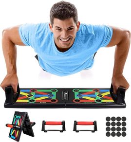 FREE EXPRESS SHIPPING Push Up Board, 12 in 1 Multifunctional Portable Press Up Board, Pushup Stand, Muscle Board Rack Strength Training Fitness Equipment Push Up Rack for Home Gym Exercise Body Building Workout