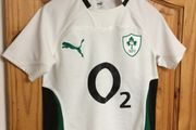 Ireland Rugby. Official IRFU Puma Away Alternate Jersey. Youth Size 32-34.Mens Small. Brand New With Tags. Original Price 55euro. Selling For 30euro. Collect In Dublin Or Receive Via Post.