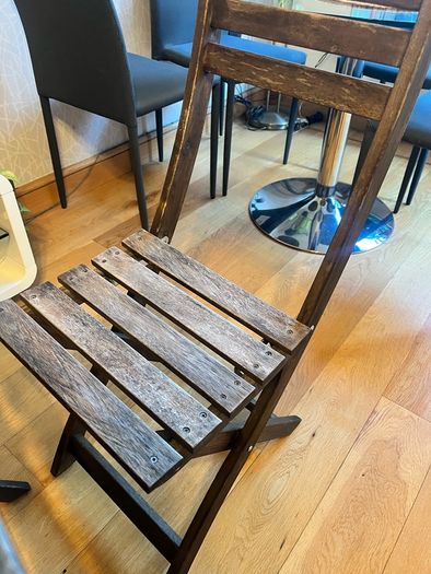 IKEA ASKHOLMEN Outdoor Table and 2 Folding Chairs Set  Good condition