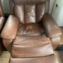 x2 Brown Faux Leather Recliner Chairs Image 3