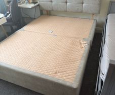 king size bed frame and headboard - read description.