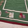Vintage Needlepoint Poker / Card Game Table Cover | Green Casino Style Playing Card Mat Image 2