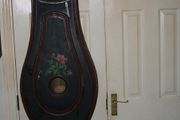Antique 18th Century Swedish Rosemal Grandmother Clock (height 86") (works well and keeps time)