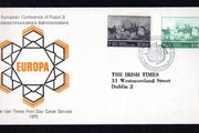 1975 Ireland Europa Paintings Commemorative Stamp Illustrated The Irish Times Addressed First Day Cover (FDC)