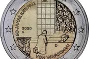 Germany 2 Euro Commemorative Coin 2020 - Kneeling to Warsaw. All 5 mints available (ADFGJ). Uncirculated.
