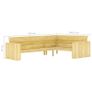 2 Piece Garden Lounge Set Impregnated Pinewood Image 10