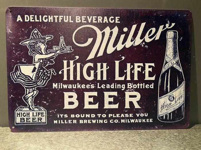 Miller high life Tin Metal sign