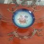 French vanity piece with opaline hand painted vases Image 5