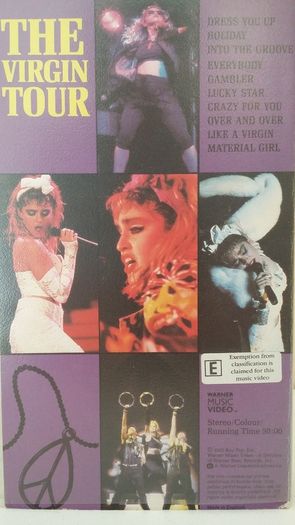 Madonna Live 1985 The Virgin Tour Vintage Vhs Pal Video Cassette Tape