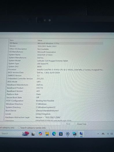 Dell Latitude 7220 Military Grade Tablet