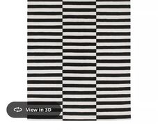 black and white rug