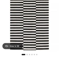 black and white rug
