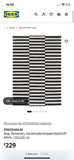 black and white rug