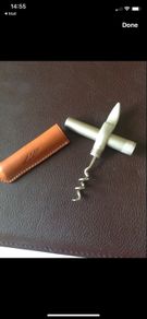 Corkscrew & Bottle Opener in Leather Case
