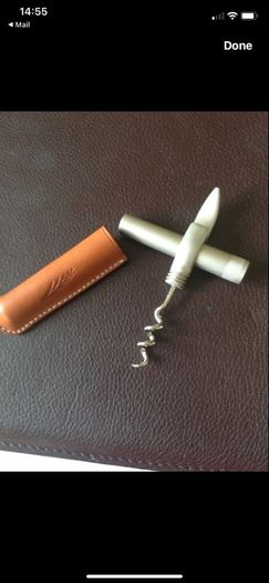 Corkscrew & Bottle Opener in Leather Case