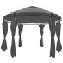 Gazebo with Curtains Round 3.5x2.7 m Anthracite Image 2