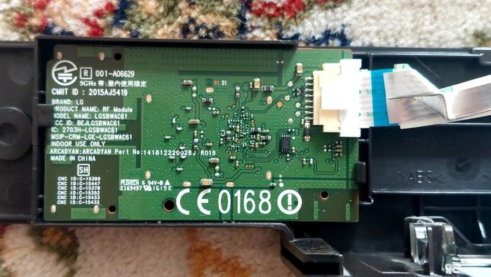 Control buttons RF full Module 55" LG 55UH650V-ZB  LED smart TV.