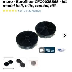 Opened charcoal filter for cooker hood