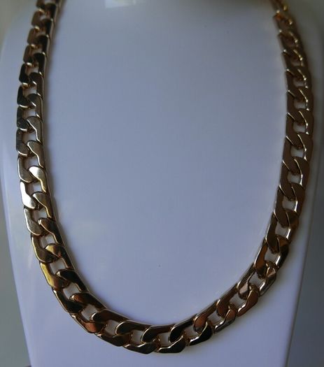 Vintage thick and heavy Yellow Gold Plated Figaro Men's Chain 19,5"