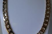Vintage thick and heavy Yellow Gold Plated Figaro Men's Chain 19,5"