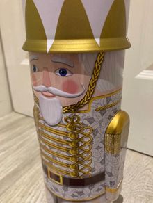 Christmas Toy Soldier Embossed Tin