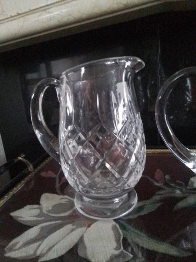 Two Large Cut Glass Jugs