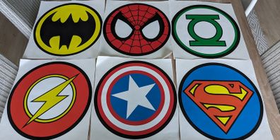 Super Heroes Wall Stickers for Kids Room Decoration, Bedroom Decor, Wall Art Decals