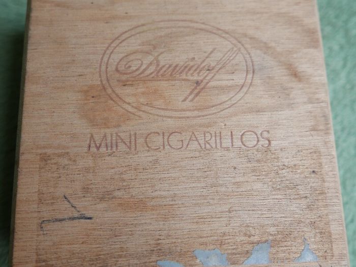 Vintage Wooden Cigar Box Davidoff ,Vintage Empty Cigar Box