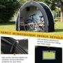 Bike Storage Tent sheds for Outdoor,Waterproof Anti-UV Bike Storage Tent Bicycle Motorcycle Shed Shelter Outdoor Backyard Steel Frame PE Cover Zipper, Arch ZT Image 2