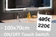 LED Bathroom Mirror Makeup Zoom Antifog Demister
